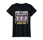 Just Who Loves Soccer Soccer T-Shirt - Aesthetic Graphic Unisex