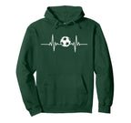 Soccer Heartbeat Soccer Ball Heartbeat Hoodie - Custom Art Print Men Women