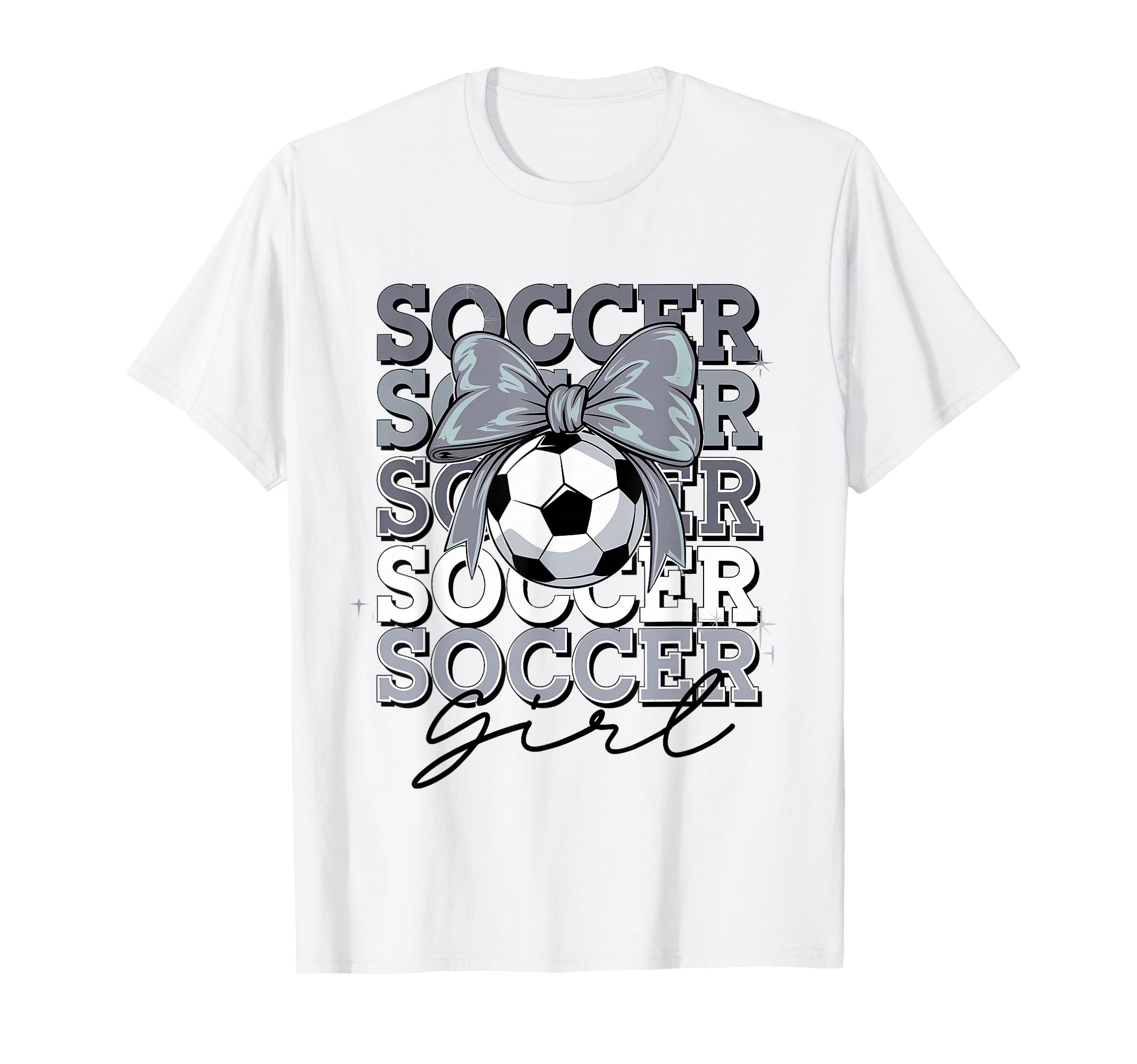 Groovy Soccer Coquette Bow Soccer T-Shirt - Custom Art Print for Adults