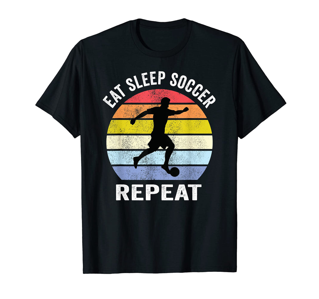 Eat Sleep Soccer Repeat Football Player T-Shirt - Unique Graphic for Adults