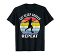 Eat Sleep Soccer Repeat Football Player T-Shirt - Unique Graphic for Adults