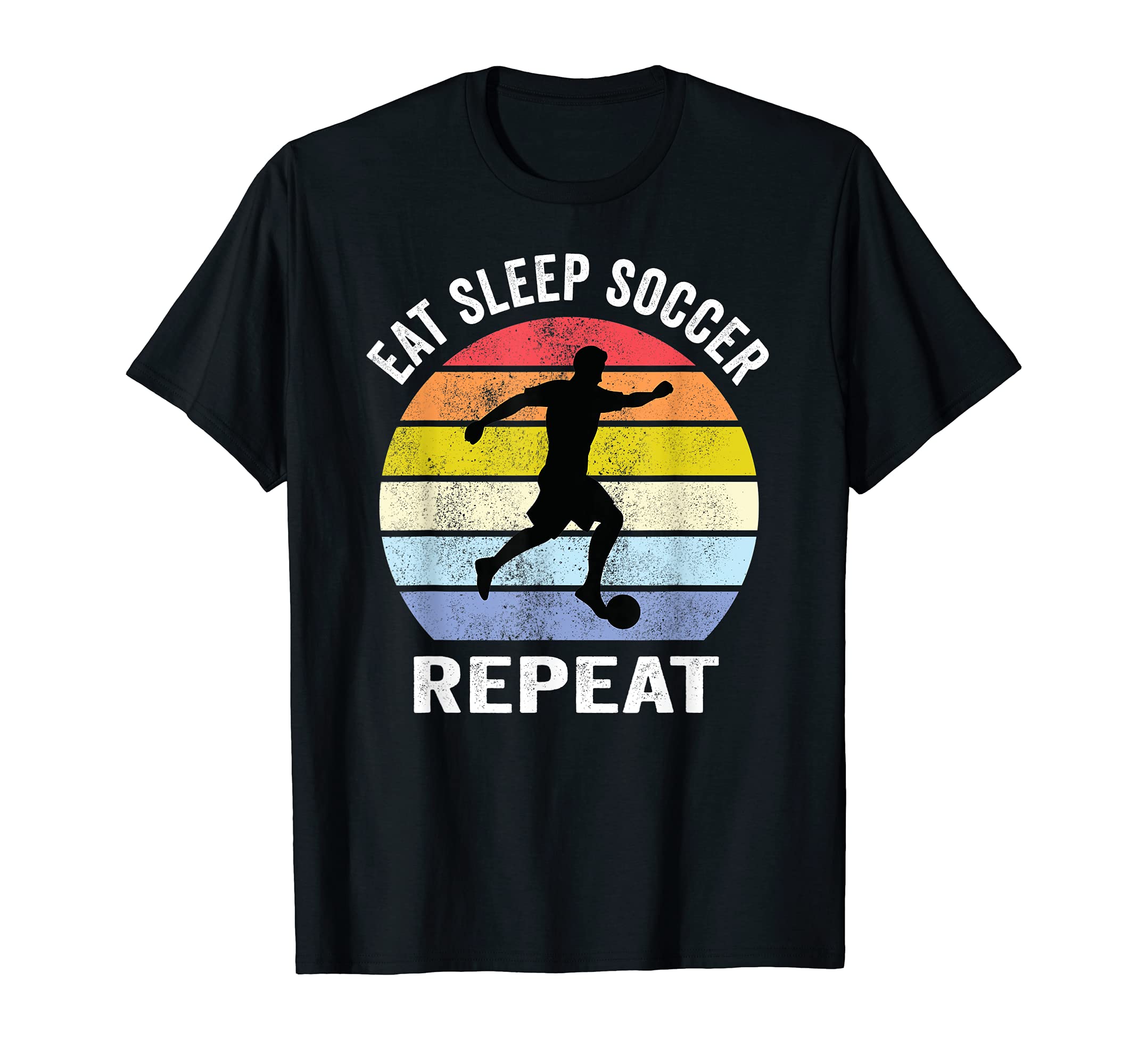 Eat Sleep Soccer Repeat Football Player T-Shirt - Unique Graphic for Adults