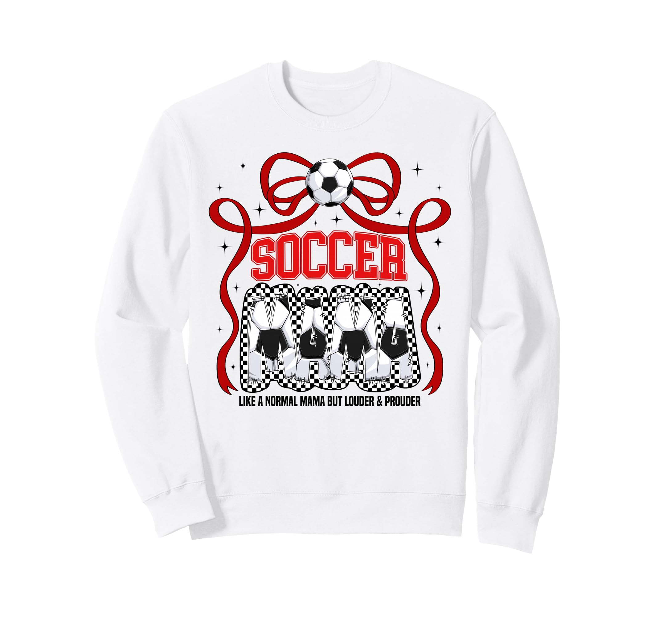 Soccer Mama Mom Coquette Soccer Sweatshirt - Minimalist Print for Adults