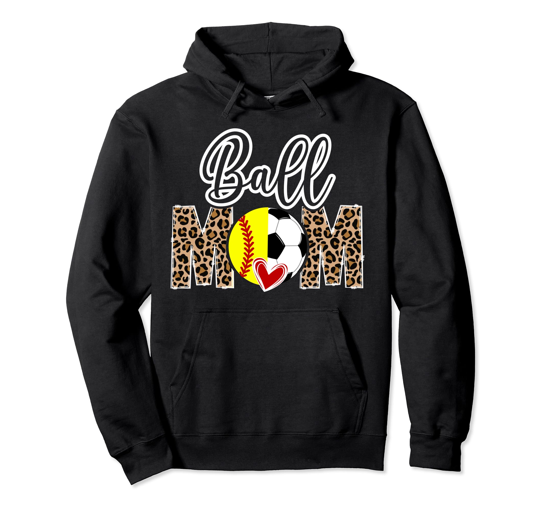 Ball Mom Soccer Softball Mom Softball Hoodie - Custom Art Print Unisex