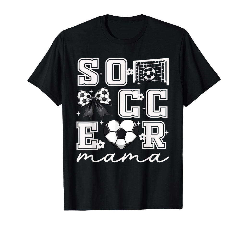 Soccer Mama Coquette Bow Funny Soccer T-Shirt - Aesthetic Graphic Unisex