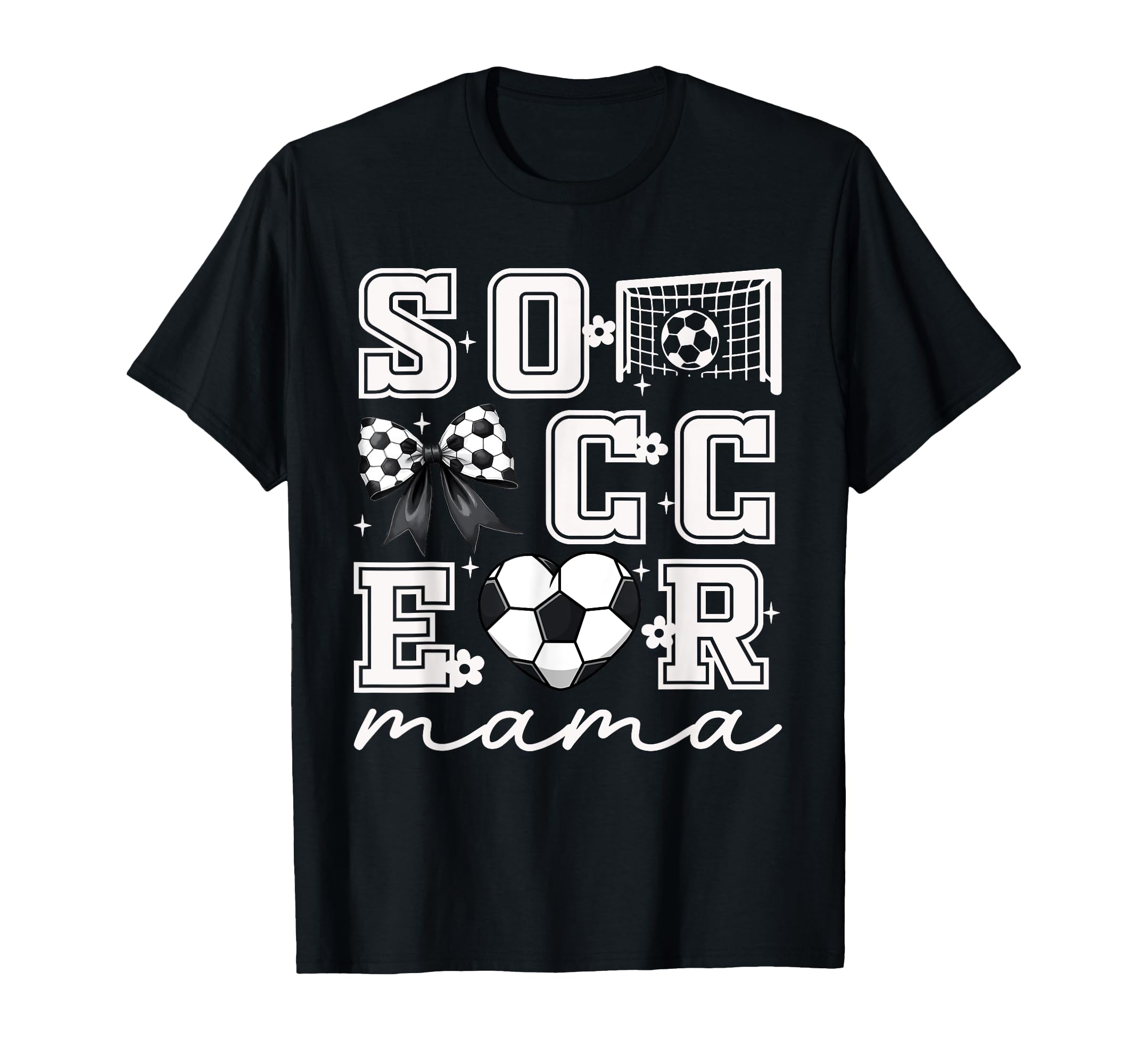 Soccer Mama Coquette Bow Funny Soccer T-Shirt - Aesthetic Graphic Unisex