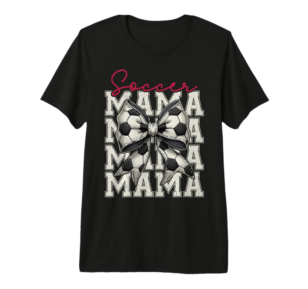 Soccer Mama Funny Coquette Bow Mom T-Shirt - Streetwear Style for Adults