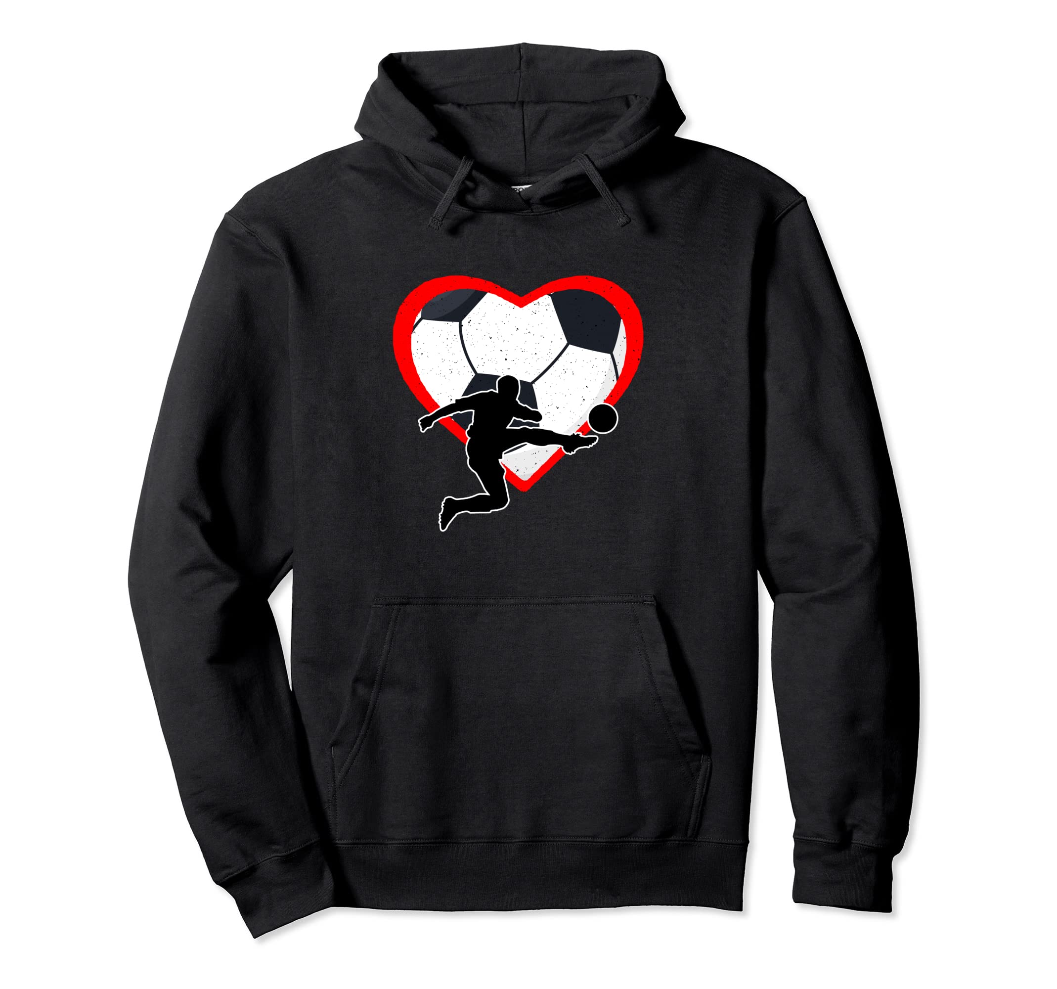 Soccer Heart Sport Love Anti Valentines Day Hoodie - Trendy Graphic Unisex