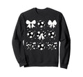 Coquette Soccer Bow Cheer Soccer Sweatshirt - Trendy Graphic for Adults