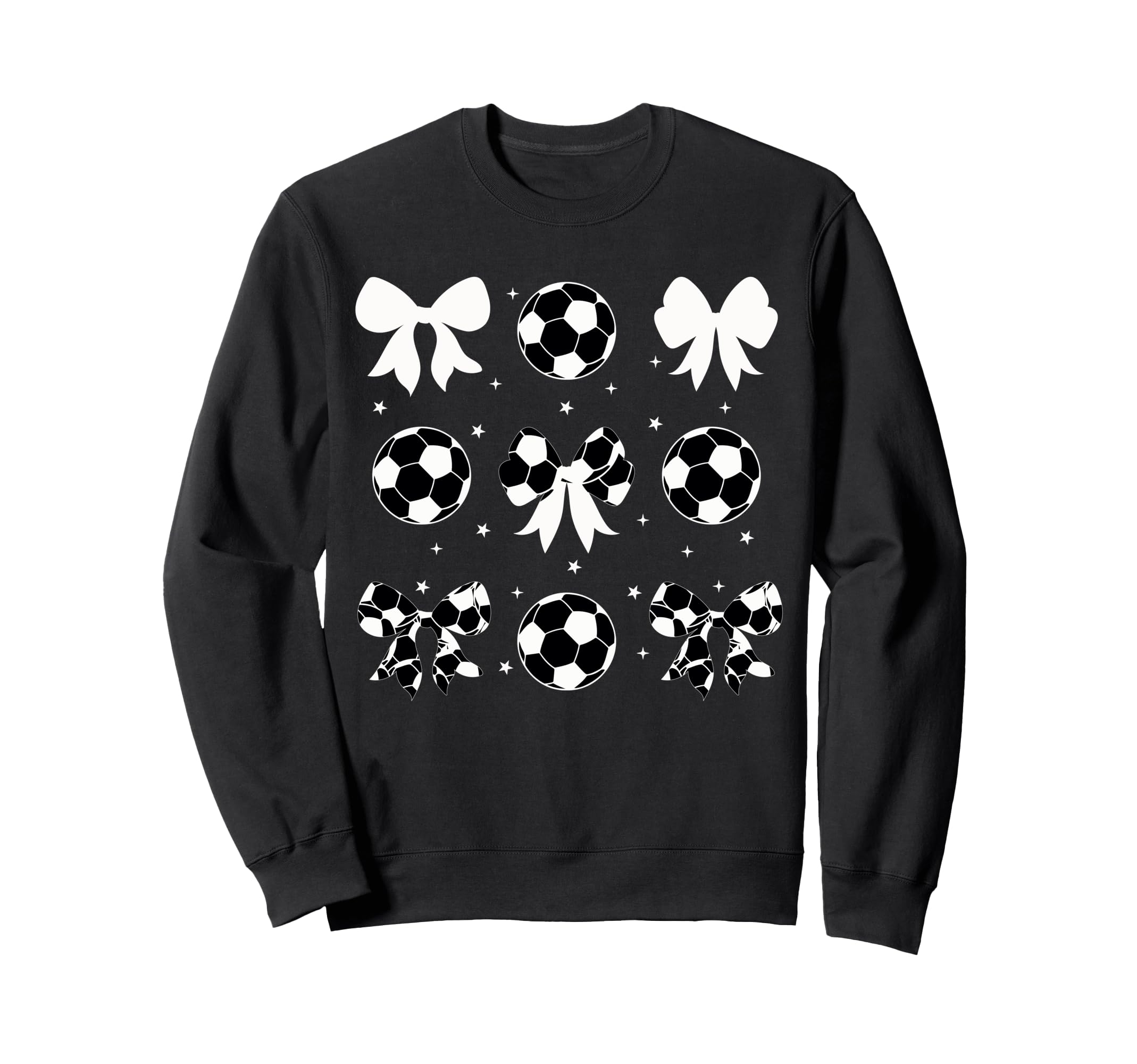 Coquette Soccer Bow Cheer Soccer Sweatshirt - Trendy Graphic for Adults