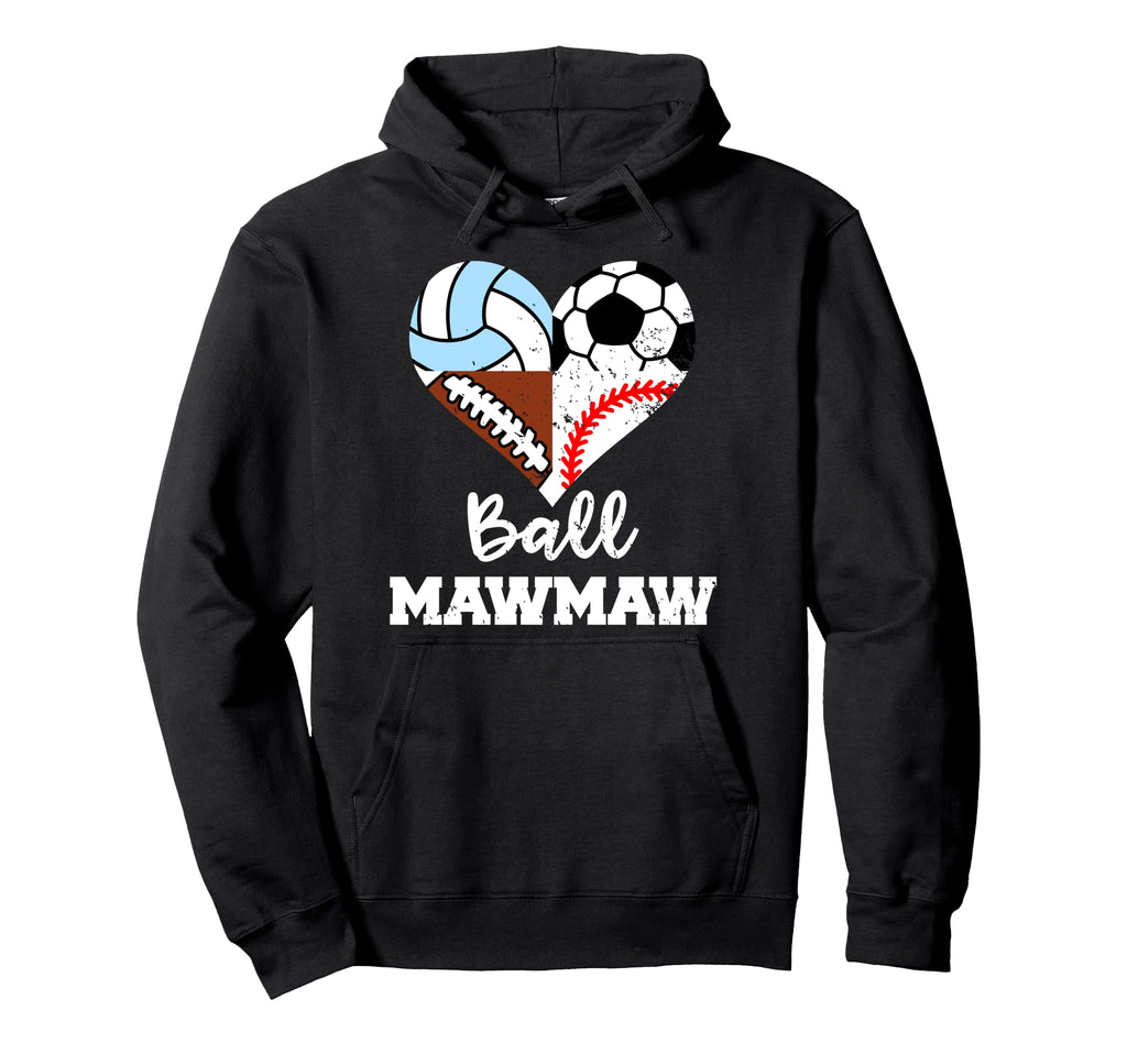 Ball Mawmaw Soccer Football Baseball Hoodie - Minimalist Print for Adults
