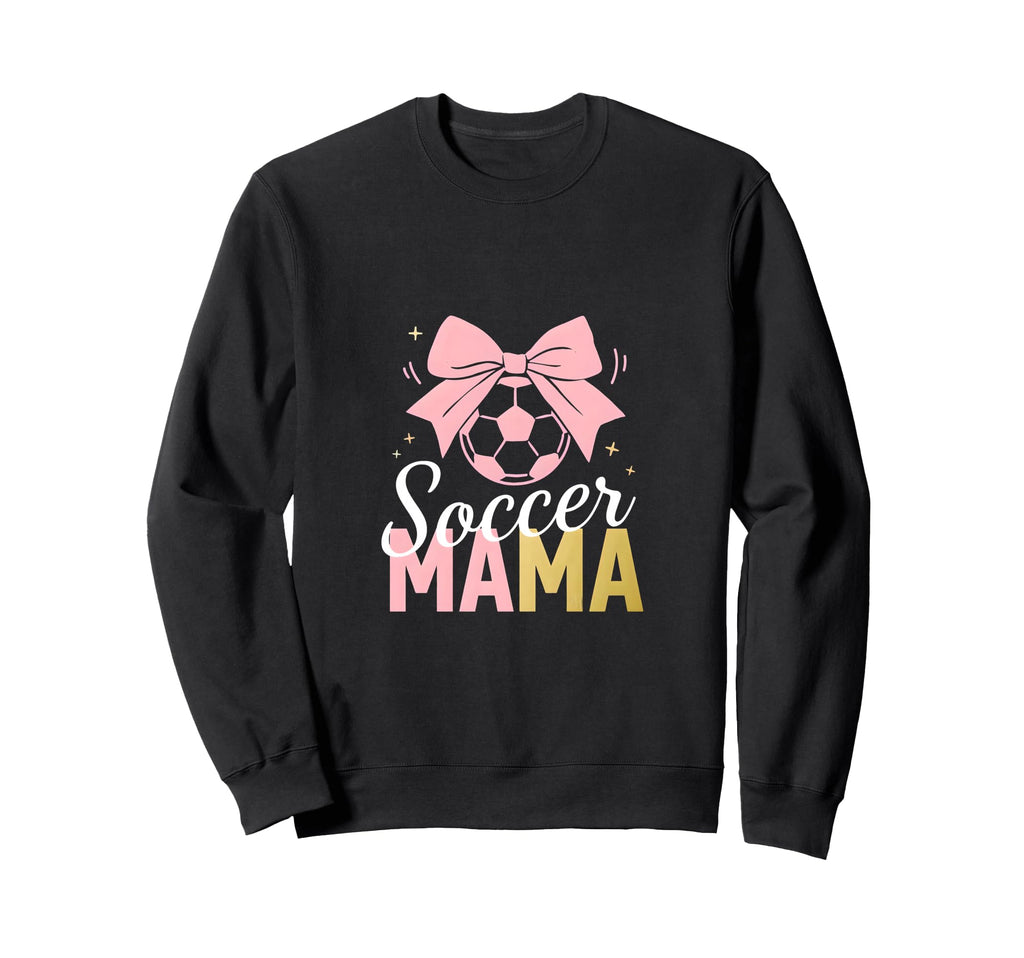 Soccer Mama Bow Soccer Mom Club Sweatshirt - Unique Graphic Men Women