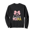 Soccer Mama Bow Soccer Mom Club Sweatshirt - Unique Graphic Men Women