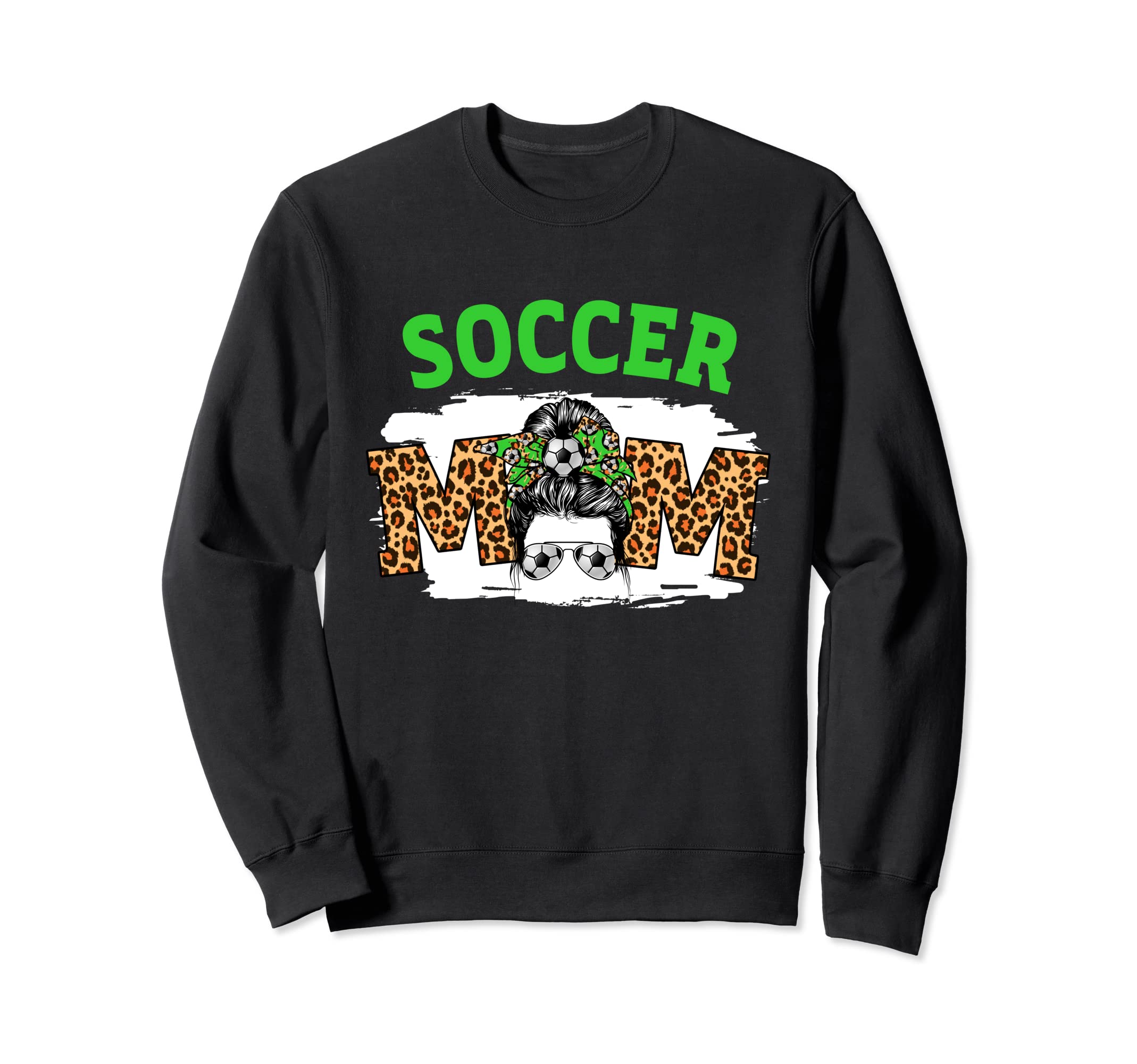 Soccer Mom Messy Bun Mothers Day Sweatshirt - Minimalist Print Unisex