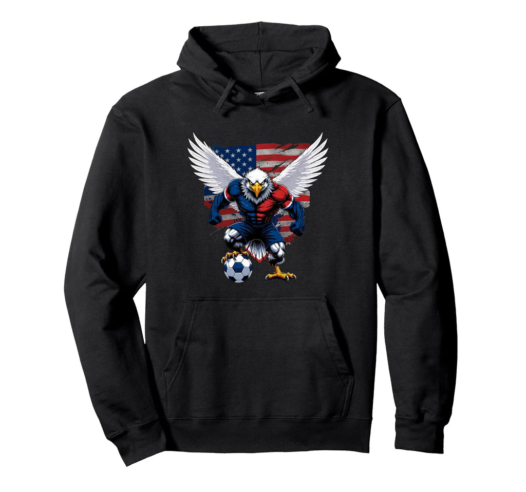 American Soccer Eagle Animal Art Fan Usa Hoodie - Aesthetic Graphic Unisex