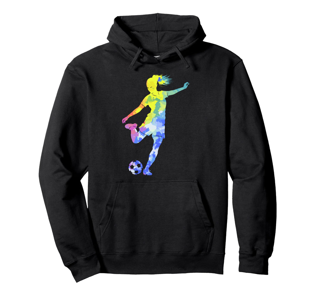Sport Game Colorful Football Watercolor Hoodie - Novelty Apparel Men Women