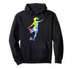 Sport Game Colorful Football Watercolor Hoodie - Novelty Apparel Men Women
