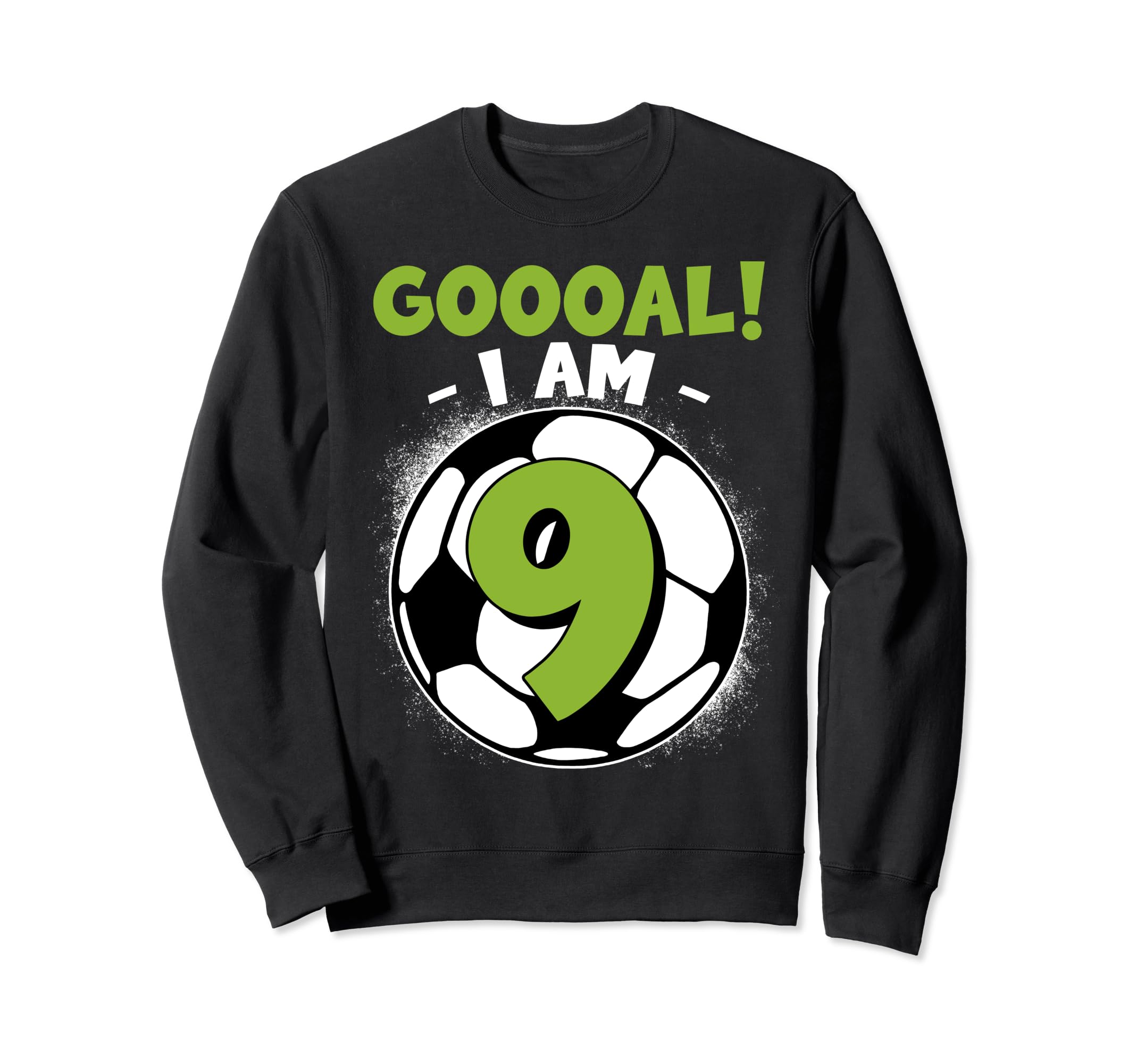 9 Year Old Birthday Soccer Themed Sweatshirt - Casual Everyday Wear Unisex