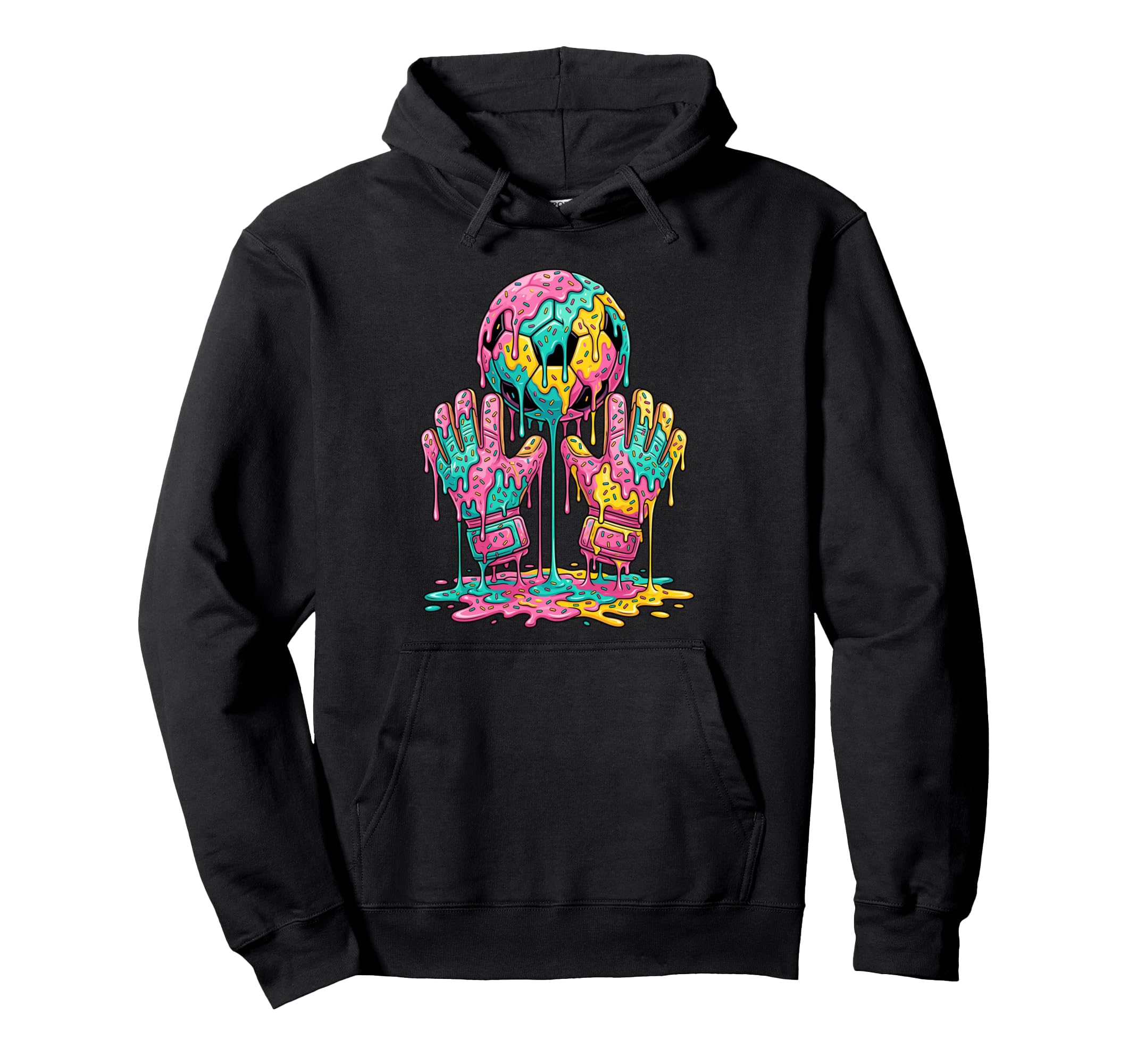 Soccer Goalie Funny Goalkeeper Drip Ice Hoodie - Unique Graphic Men Women