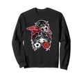 Messy Bun Hair Moroccan Soccer Sweatshirt - Aesthetic Graphic Unisex