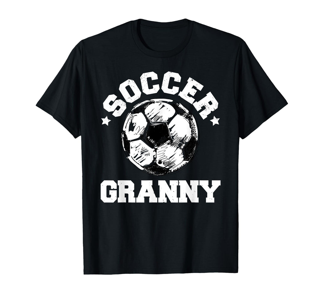 Soccer Granny Soccer Ball Distressed T-Shirt - Trendy Graphic Men Women
