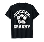 Soccer Granny Soccer Ball Distressed T-Shirt - Trendy Graphic Men Women
