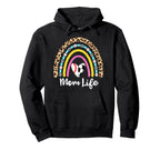 Soccer Baseball Mom Boho Rainbow Funny Hoodie - Novelty Apparel for Adults