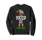 Soccer Elf Family Group Matching Elf Sweatshirt - Graphic Print Men Women