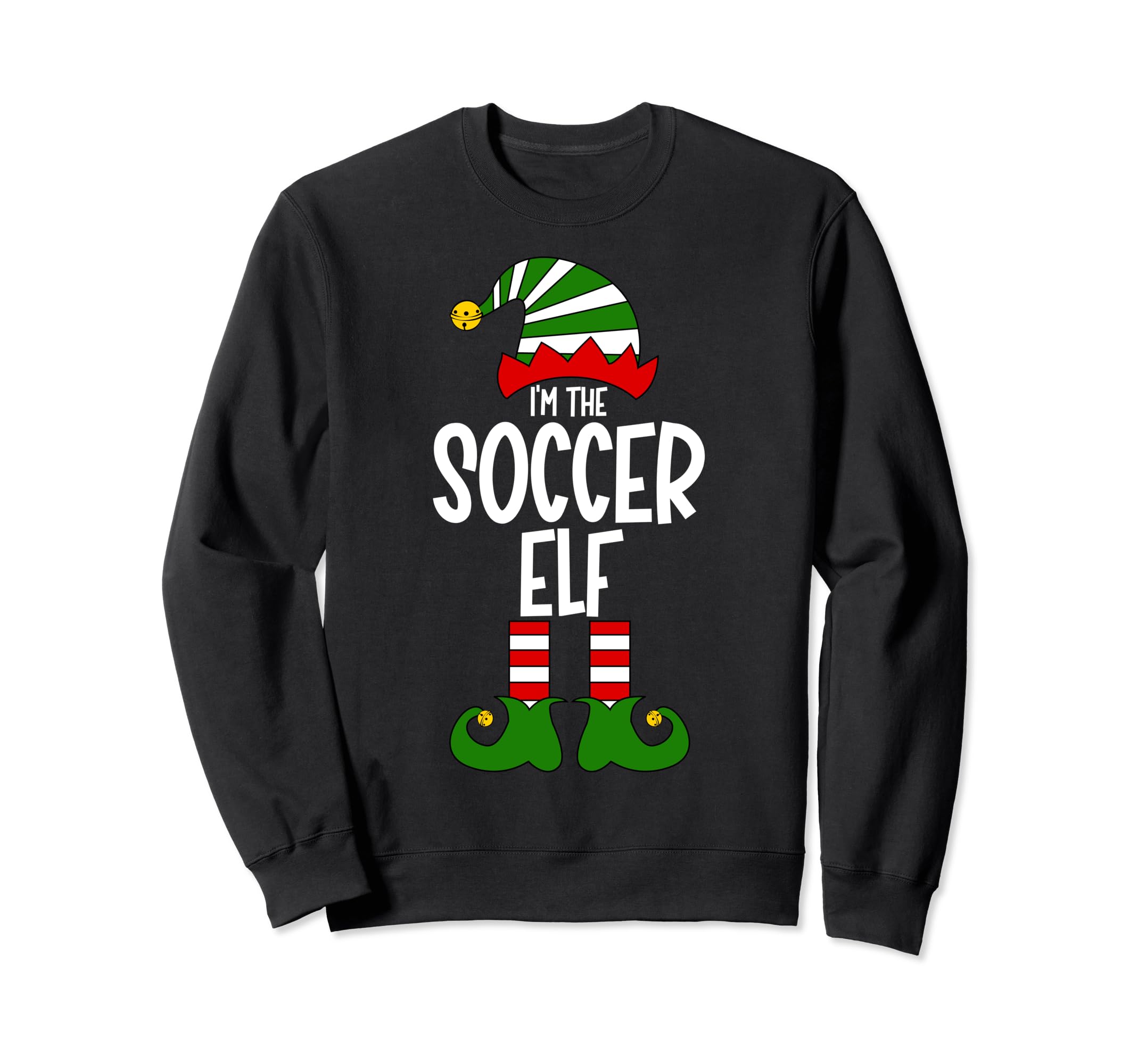 Soccer Elf Family Group Matching Elf Sweatshirt - Graphic Print Men Women