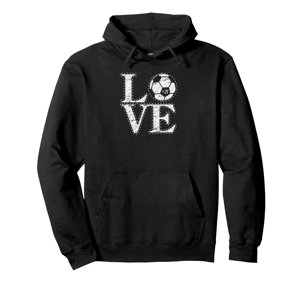 Love Soccer 21 Soccer Mom Birthday Hoodie - Aesthetic Graphic for Adults