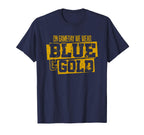 Blue Gold Game Day Group High School T-Shirt - Custom Art Print Unisex