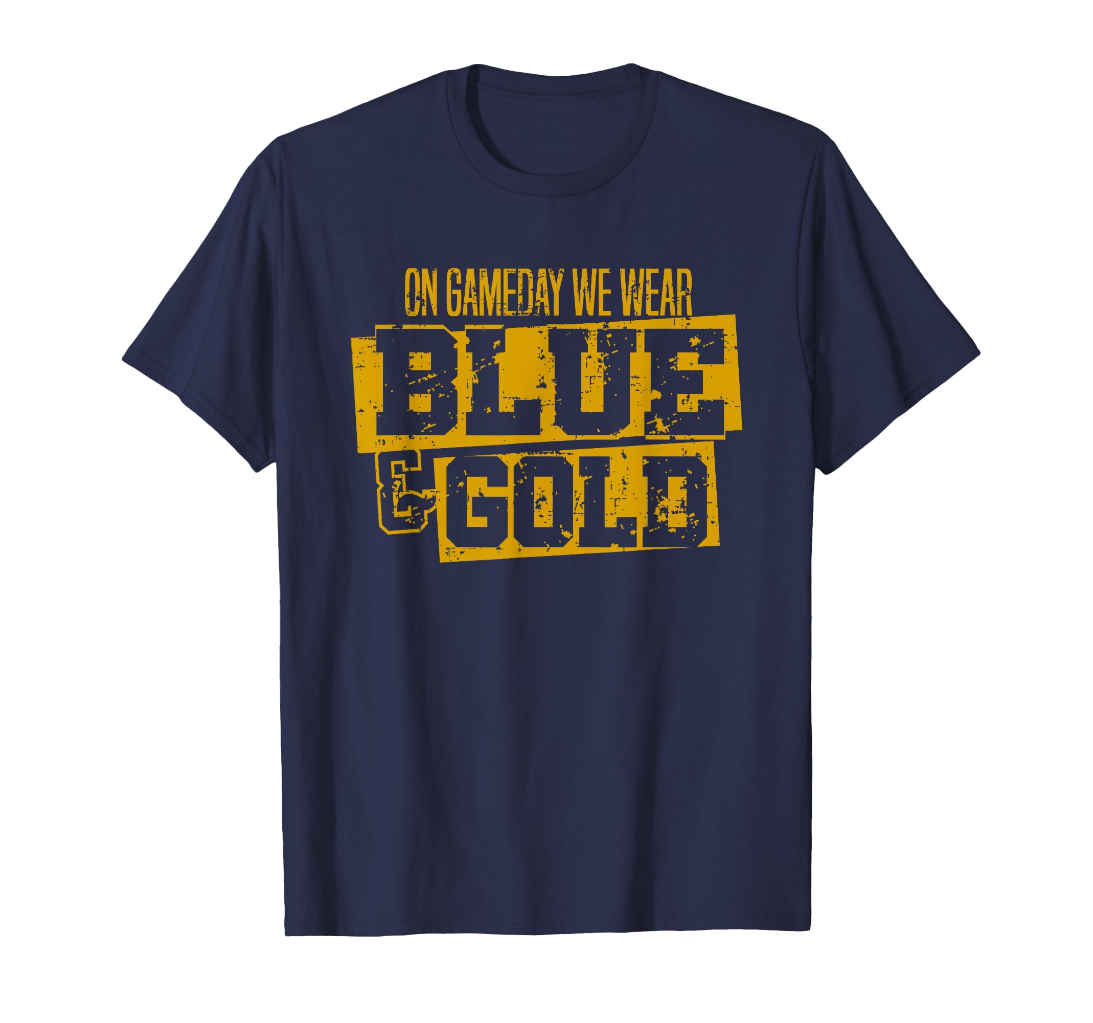 Blue Gold Game Day Group High School T-Shirt - Custom Art Print Unisex