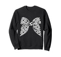 Coquette Bow Soccer Ball Mom Life Sweatshirt - Minimalist Print Unisex