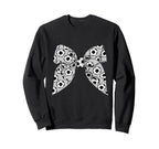 Coquette Bow Soccer Ball Mom Life Sweatshirt - Minimalist Print Unisex