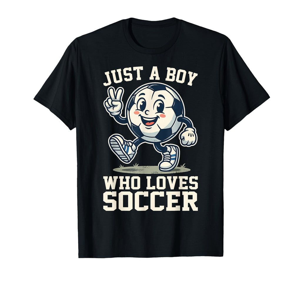 Just Who Loves Soccer Mascot Player T-Shirt - Casual Everyday Wear Unisex