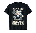 Just Who Loves Soccer Mascot Player T-Shirt - Casual Everyday Wear Unisex