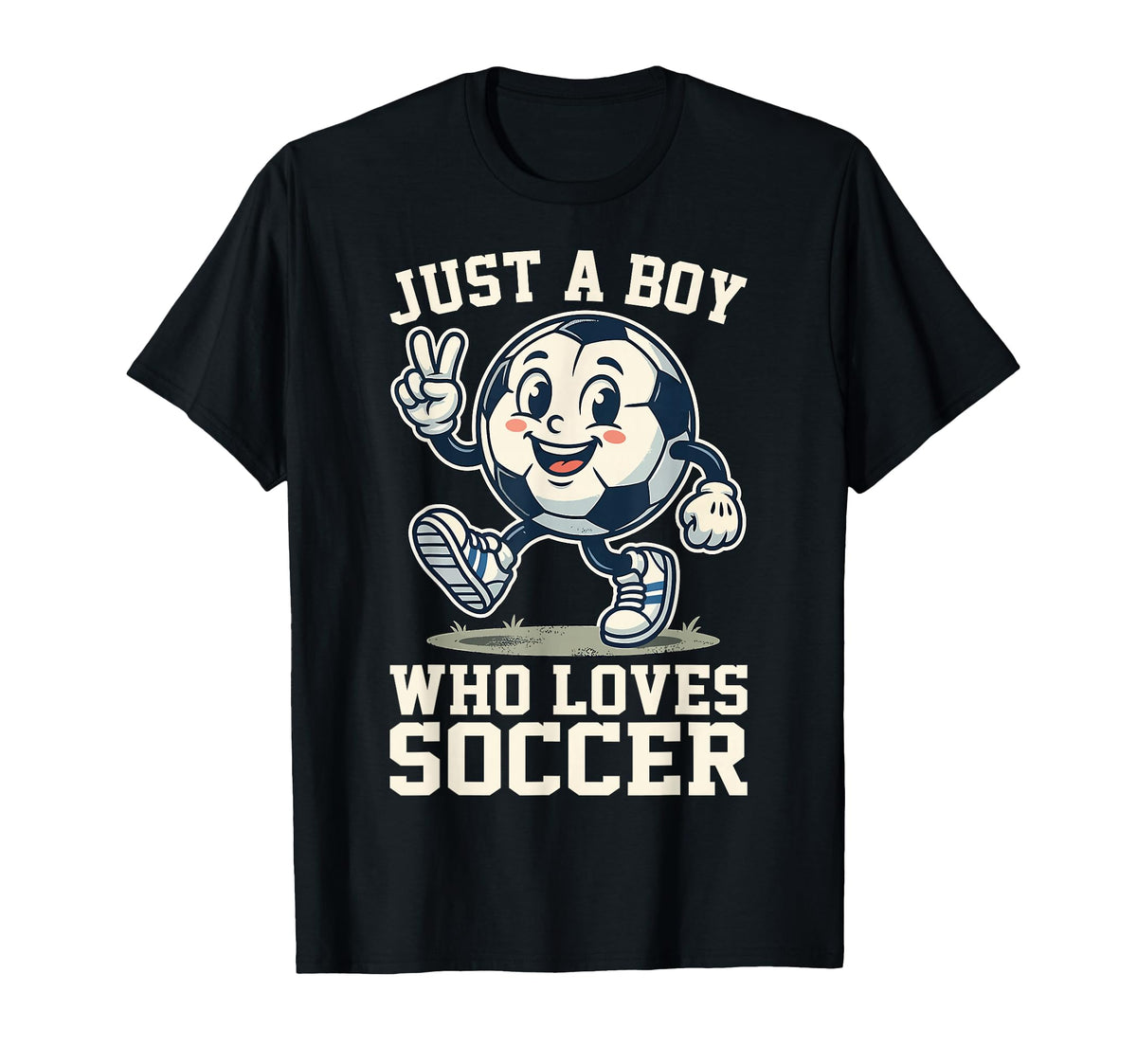 Just Who Loves Soccer Mascot Player T-Shirt - Casual Everyday Wear Unisex