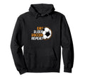 Football Player Jersey Eat Sleep Hoodie - Minimalist Print for Adults