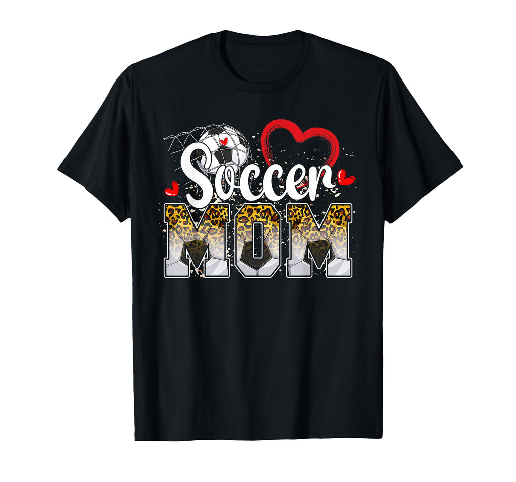 Funny Soccer Mom Leopard Soccer Mama T-Shirt - Streetwear Style Unisex
