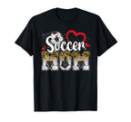 Funny Soccer Mom Leopard Soccer Mama T-Shirt - Streetwear Style Unisex
