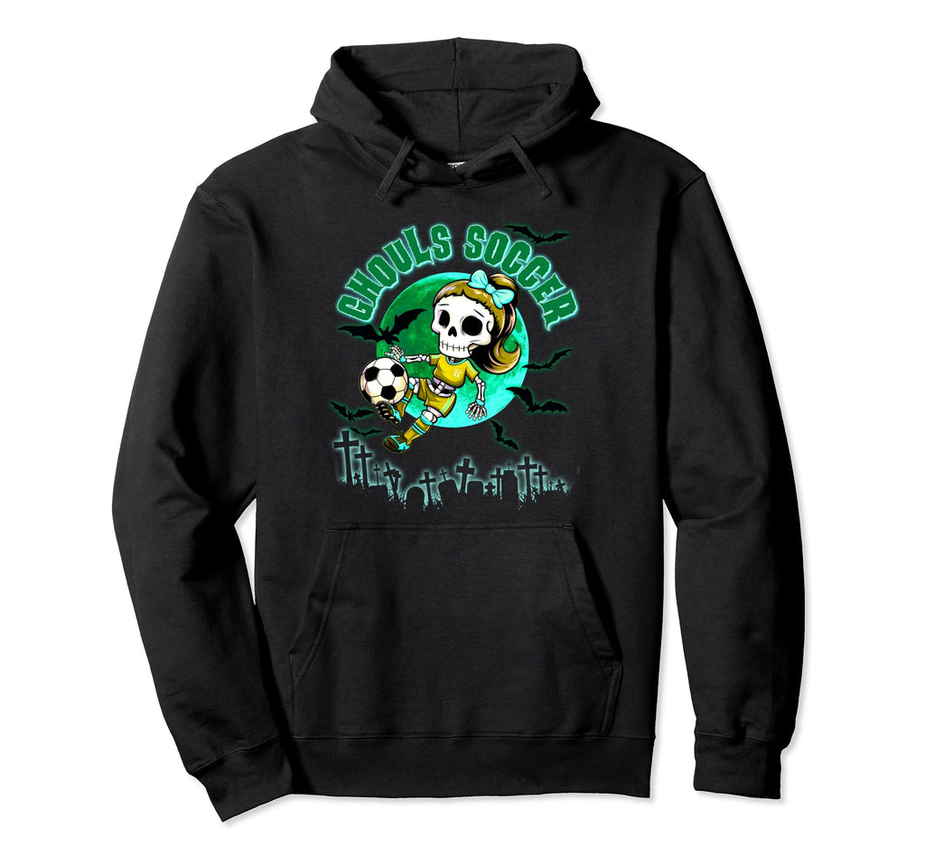 Soccer Ghoul Halloween Teens October Hoodie - Minimalist Print Unisex