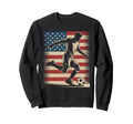 Soccer Player 4Th July Patriotic Soccer Sweatshirt - Graphic Print Unisex