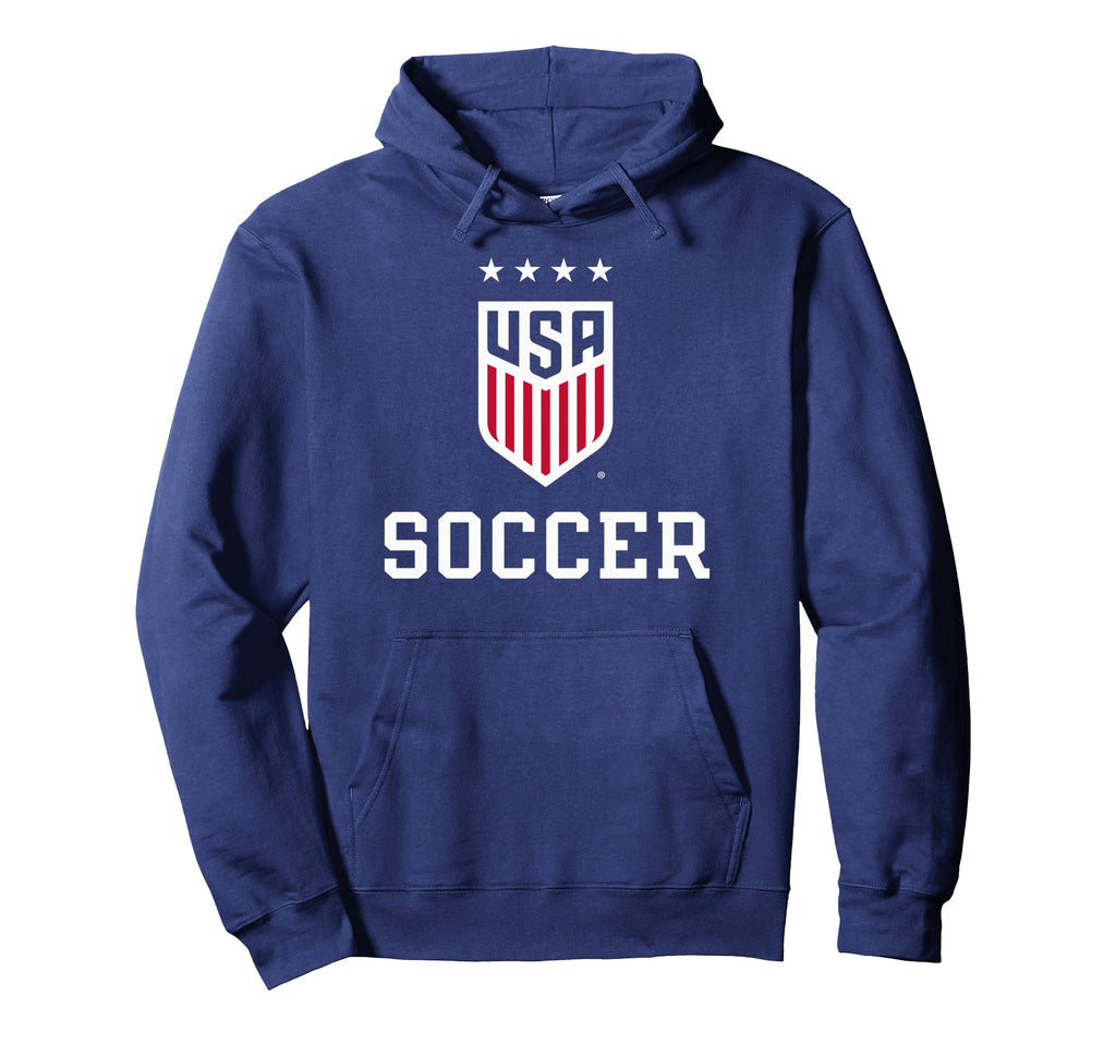 United States Soccer Icon Navy Uswnt Hoodie - Fun Novelty Design Men Women