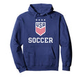 United States Soccer Icon Navy Uswnt Hoodie - Fun Novelty Design Men Women