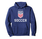 United States Soccer Icon Navy Uswnt Hoodie - Fun Novelty Design Men Women