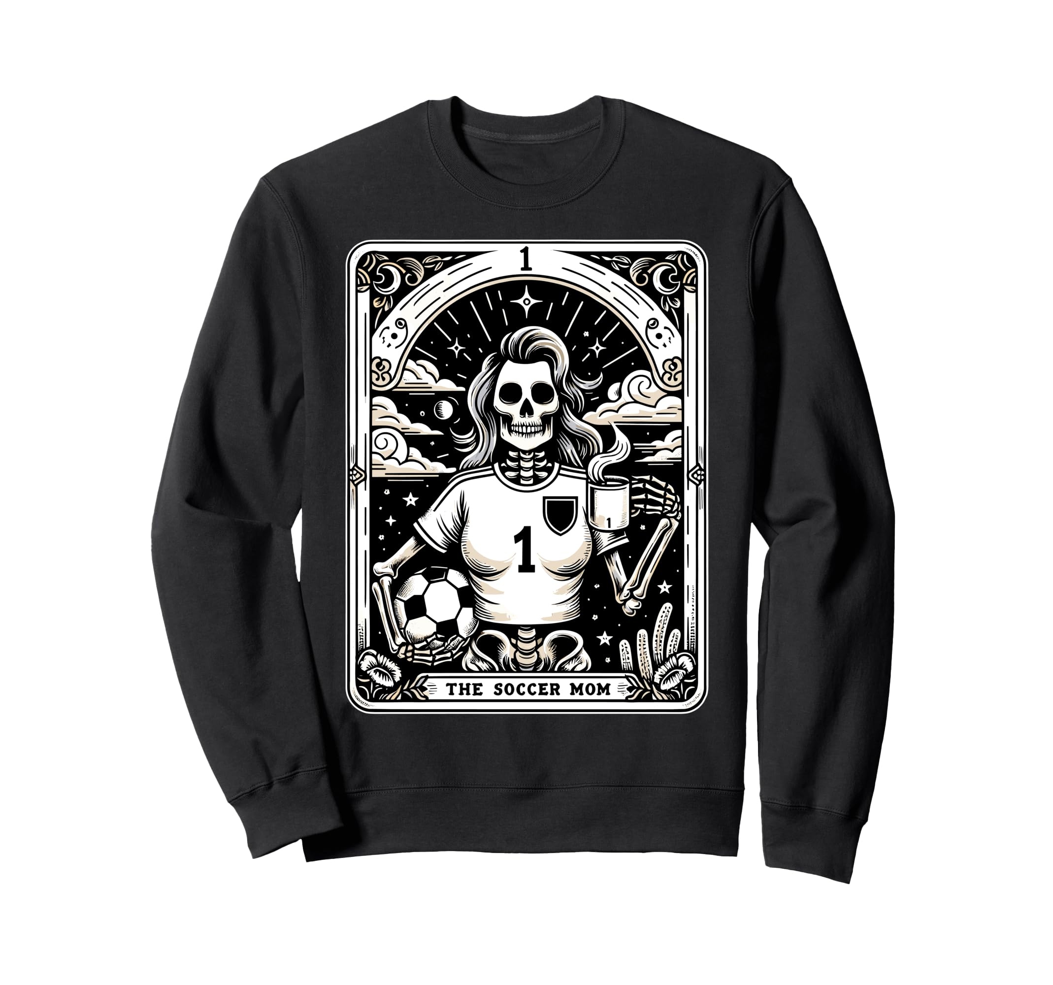 Tarot Card Soccer Mom Soccer Mum Sweatshirt - Trendy Graphic for Adults