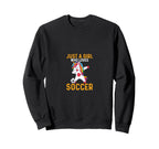 Funny Sport Who Loves Soccer Sweatshirt - Graphic Print Men Women