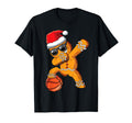 Dabbing Gingerbread Dab Basketball Gift T-Shirt - Novelty Apparel Unisex