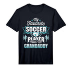 Mens Soccer My Favorite Player Calls T-Shirt - Minimalist Print for Adults