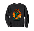 Funny Lion Soccer Sports Sweatshirt - Fun Novelty Design Unisex